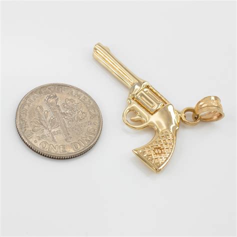 Gold Revolver Gun Pendant Necklace | Revolver | Gun Pendants