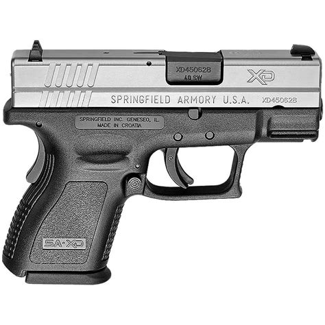 Springfield Armory XD Sub-Compact 40 S&W 3in Black/Stainless Pistol - 9+1 Rounds - California ...