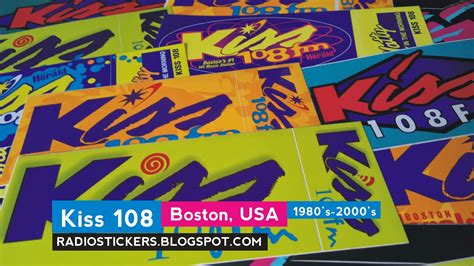 RADIO station stickers... and more!: Kiss 108, Boston (1980s-2006)