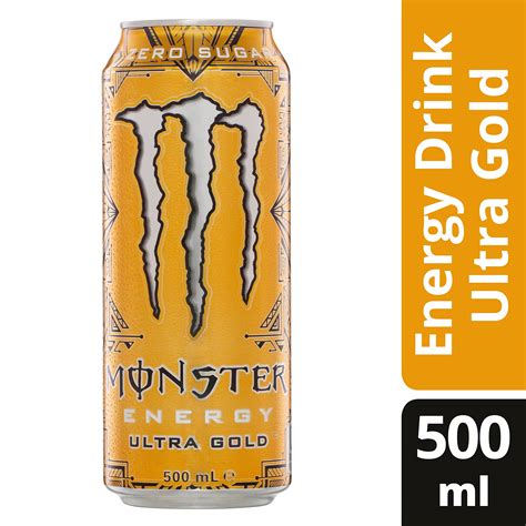 Monster Energy Drink Ultra Gold Cans 24 x 500mL — Hello Drinks