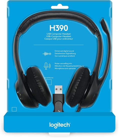 Buy Logitech H390 USB Headset with Noise-Cancelling Mic Black , 16 Count Online at Lowest Price ...