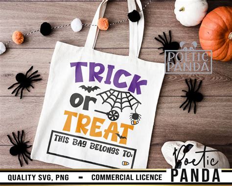 Halloween Bag SVG PNG Candy Bag Svg Halloween Bucket Svg - Etsy