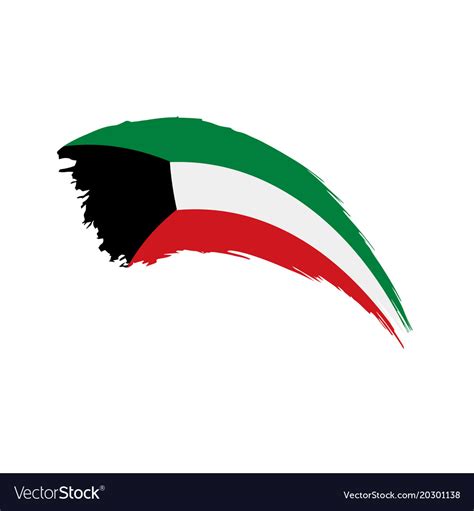 Kuwait flag Royalty Free Vector Image - VectorStock