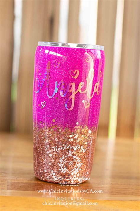 Ombre Custom Glitter Tumbler / Glitter Tumbler / Custom - Etsy