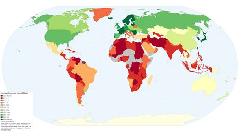 Broadband speeds around the world, in one map - Vox