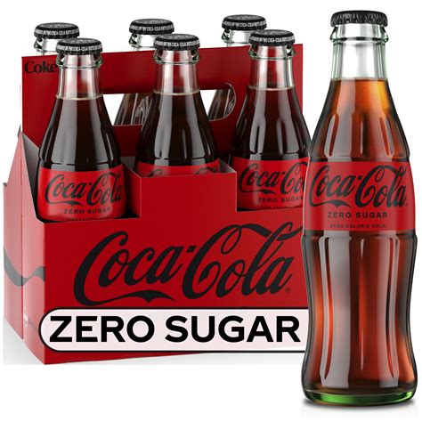 Coke Zero Sugar Soda Soft Drink, 8 fl oz, 6 Pack Glass Bottles - Walmart.com