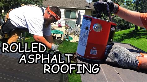 Rolled Asphalt Roofing install - YouTube