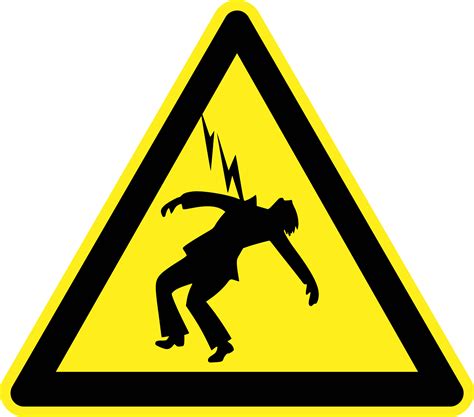 Clipart - Danger High Voltage Warning Sign