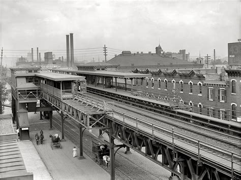 Elevated Train Station at 36th and Market Cira 1905 - Etsy UK