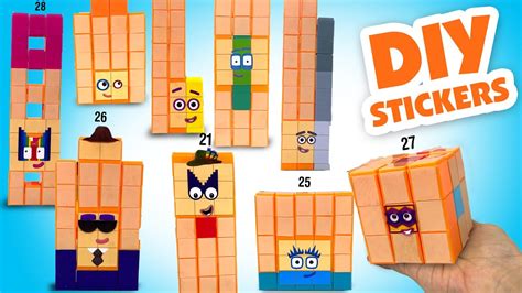 DIY Numberblocks 21 to 29 Custom Building Blocks - YouTube