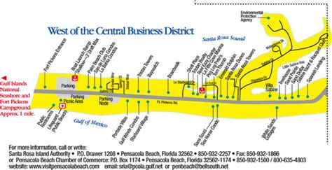 Pensacola Beach Tourist Map - Pensacola Beach • mappery