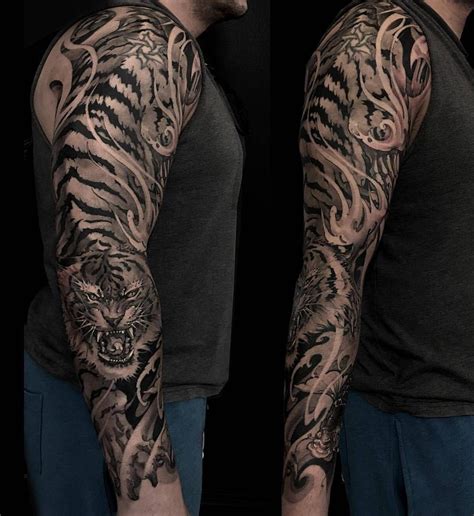 Asian Tiger Tattoo Sleeve