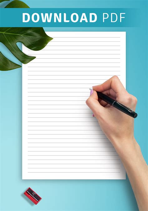 Download Printable Lined Paper Template 6mm PDF