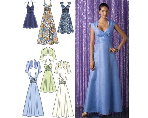 Prom Dress Sewing Patterns Free Sheer Bodice Overlay, Long Straight Or ...
