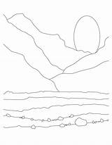 Desert Sunset Coloring Pages  Tranquil Scenes To Color sketch template