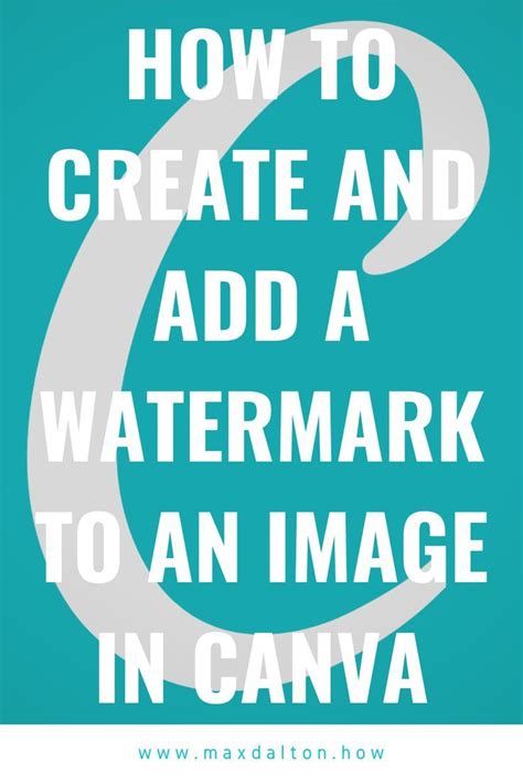 How to Create a Watermark in Canva