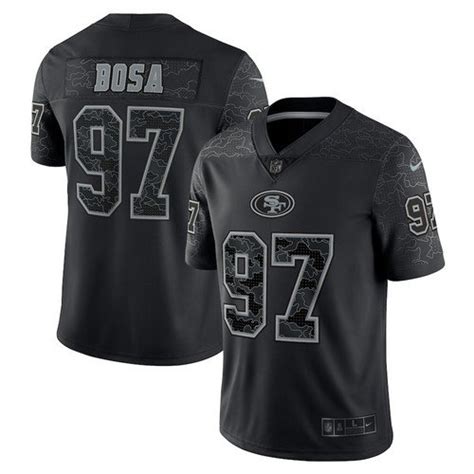 49ers Nick Bosa Reflective Limited Black Jersey – US Sports Nation