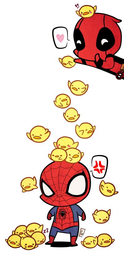 Pinterest | Chibi spiderman, Deadpool chibi, Cute deadpool