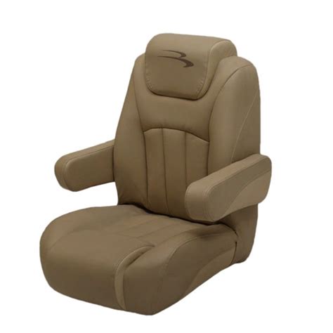 Bennington Beige Reclining Pontoon Boat Captains Seat Chair w/ Logo (Second) | eBay