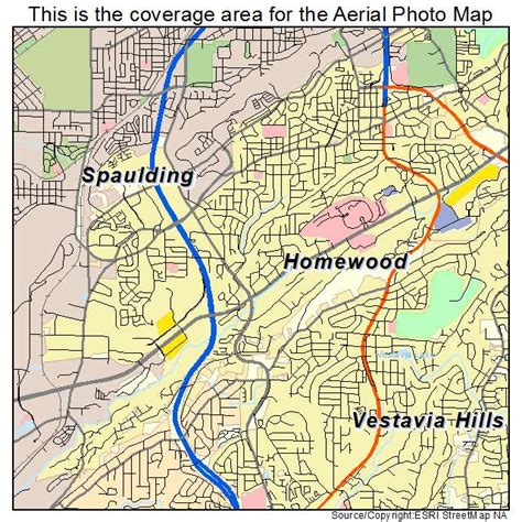 Aerial Photography Map of Homewood, AL Alabama