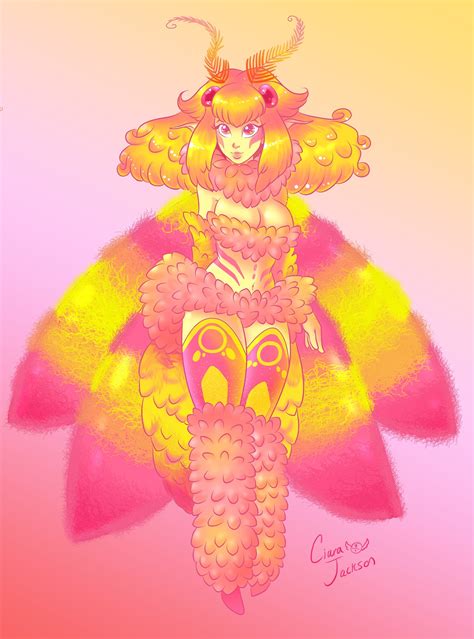 Rosy Maple Moth Girl! by doublemaximus on Newgrounds