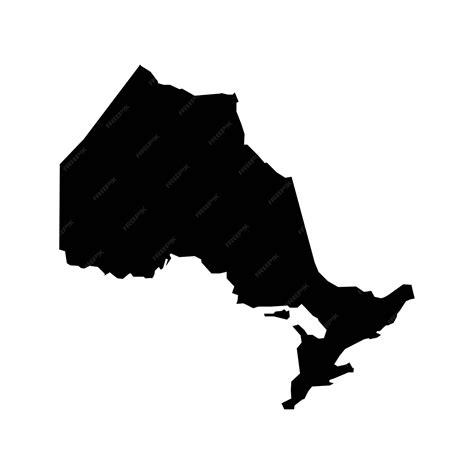 Premium Vector | Ontario map province of canada vector illustration