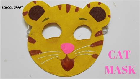 Cat mask| How to make cat mask easily| School Craft| - YouTube