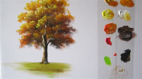 How to Paint a Tree in Acrylics lesson 1 - YouTube