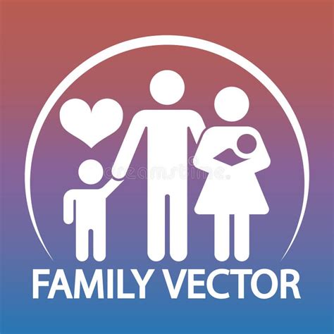 Happy Family Logo Design - Parents and Two Kids Emblem Stock Vector ...