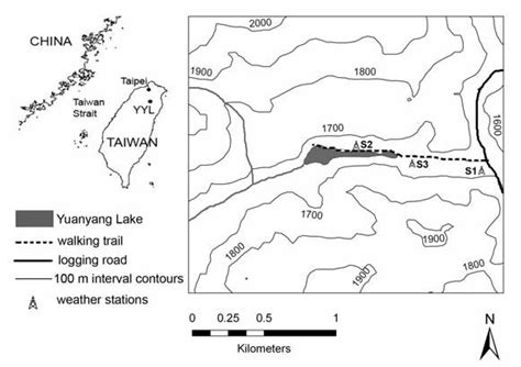 Map of Yuanyang Lake (YYL) long-term ecological research site in... | Download Scientific Diagram