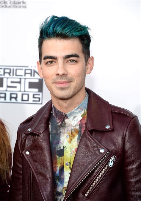 Joe Jonas Blue Hair 2015 | AMAs | POPSUGAR Beauty