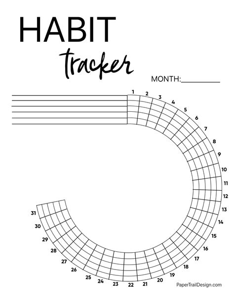 Bullet Journal Habit Tracker Printable, Bullet Journal Printables, Journal Template, Daily ...