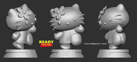 Hello Kitty 3D model 3D printable | CGTrader