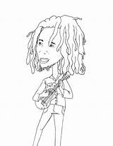 Bob Marley Coloring Pages sketch template