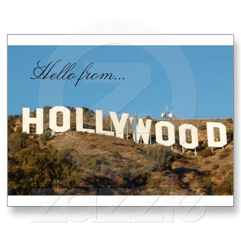 Hello from... HOLLYWOOD Postcard | Zazzle.com | Hollywood, Postcard ...