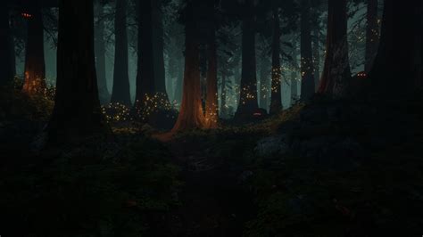 ArtStation - Fantasy Forest Day/Night, Tobias Hofmann | Fantasy forest, Dark landscape, Scenery ...