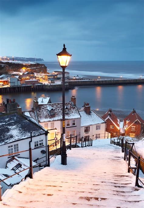 Whitby in Yorkshire, England during winter - Cozy & Comfy | England countryside, Cool places to ...