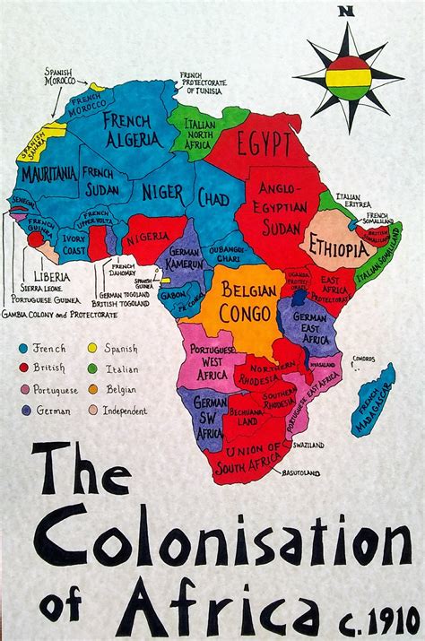 Scramble for Africa hand drawn map | Etsy