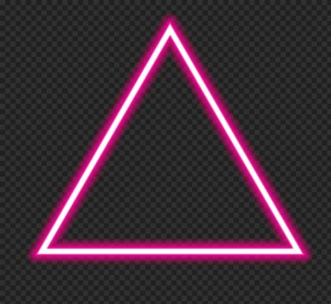 HD Pink Glowing Triangle Neon PNG | Citypng