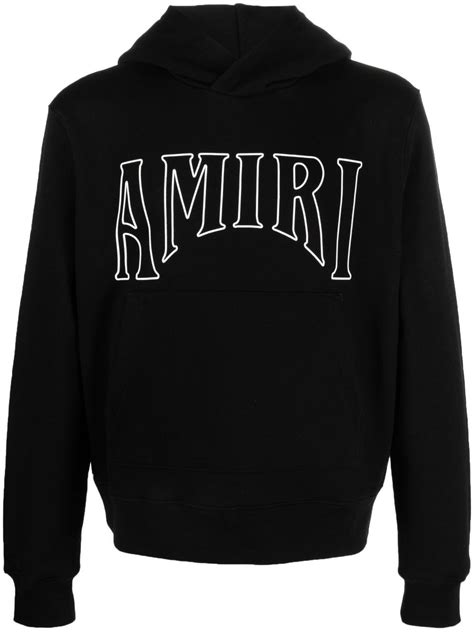 Amiri Logo-print Classic Hoodie In Black | ModeSens