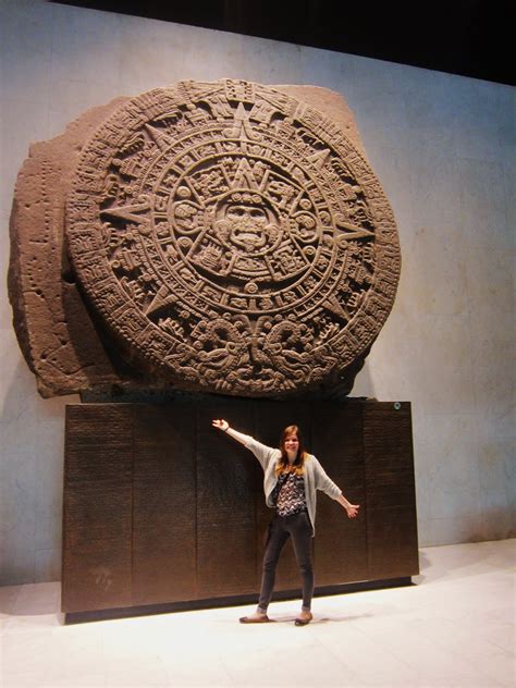 The Sun Stone / an Aztec monolith carved ca. 1502-1521 / at the National Anthropology Museum ...