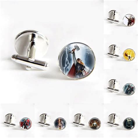 High quality Superhero Thor Cufflink Hammer Cuff links Men's Novelty ...