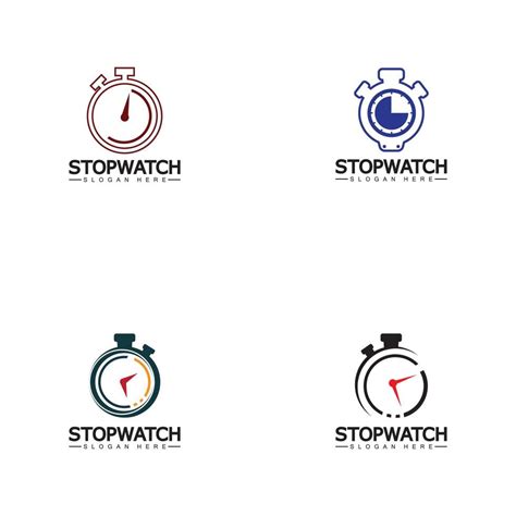 Stopwatch timer logo design vector icon symbol illustration template ...