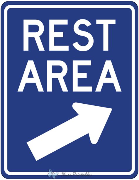 Printable Rest Area Sign