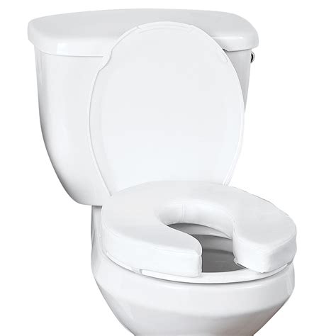 Collections Etc 6652012461900EA - Vinyl Cushion Toilet Seat Riser 2, White - Walmart.com