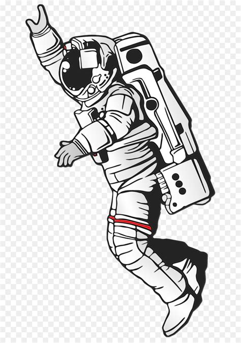 Astronaut Clip Art Black And White