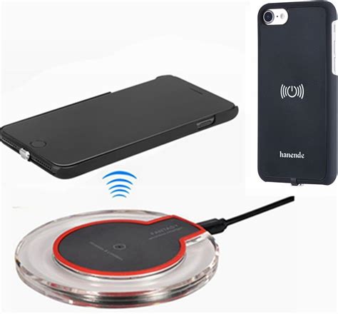 Wireless Charger Kit for iPhone 7, hanende Qi Wireless Charging Pad and Wireless Receiver Case ...