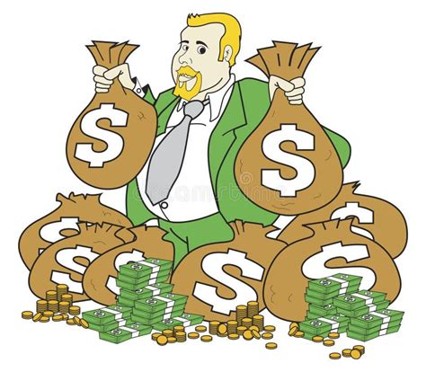 Very Rich Man stock vector. Illustration of wealth, bank - 3236651