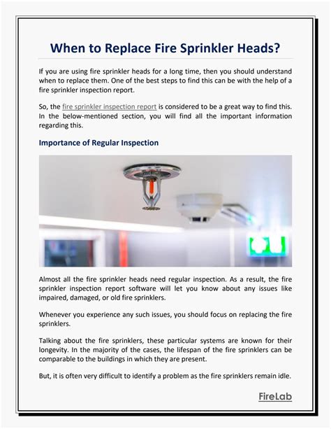 When to Replace Fire Sprinkler Heads? by fireinspection - Issuu