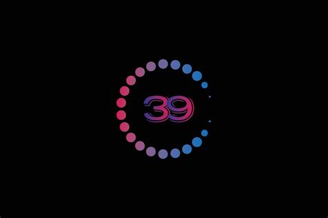 39 number and letter initial logo design template vector illustration. 23024173 Vector Art at ...